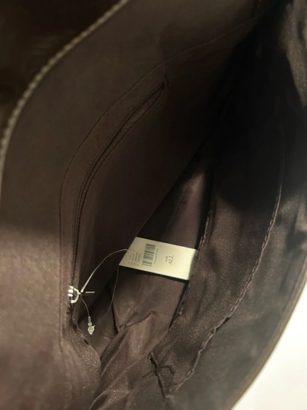 Anthropologie Brown Leather Clutch with Silver Studs - Picture 5 of 6
